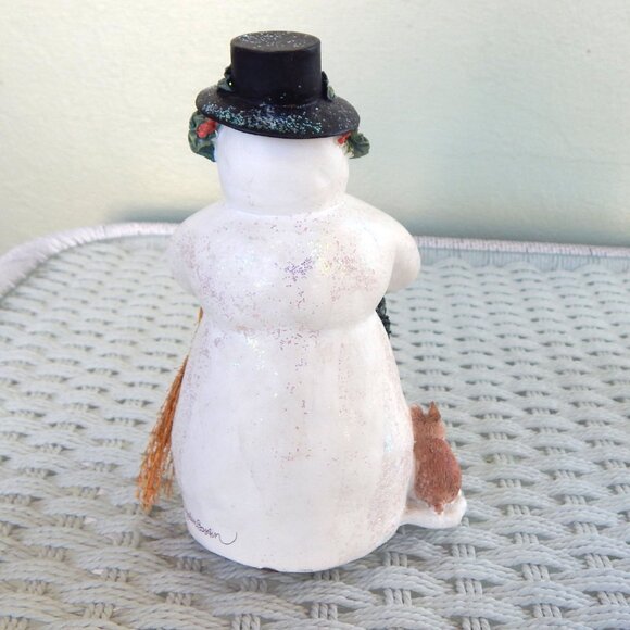 Vintage - Hallmark Marjolein Bastin Snowman Figure - MUSICAL- "Deck the Halls" - Picture 7 of 11